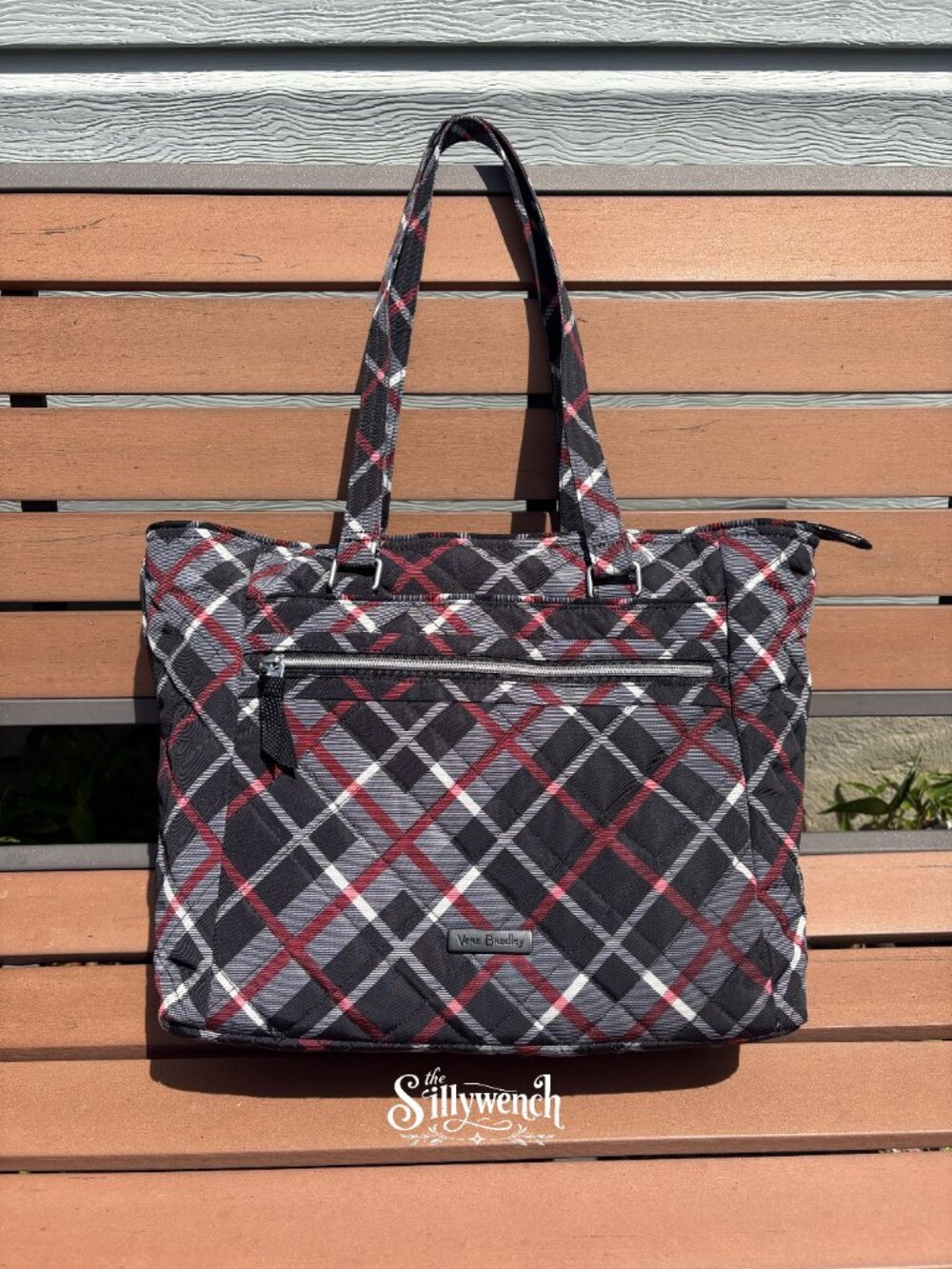 Vera Bradley Paris Plaid Work Tote Bag in Performance Twill